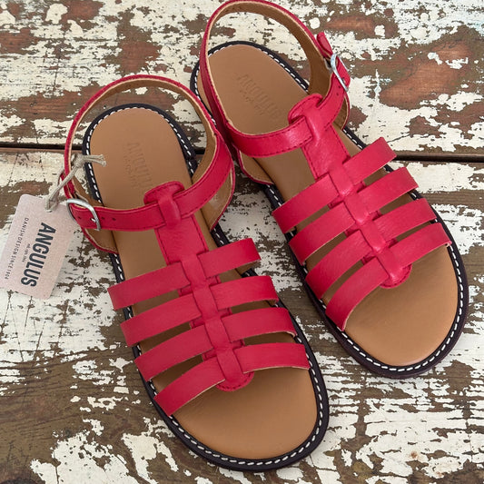 Sandal Med Aben Tå Og Spændelukning, Red
