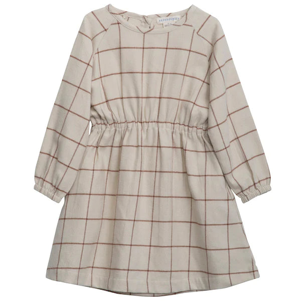 Brushed Dress, Chocolatechecks