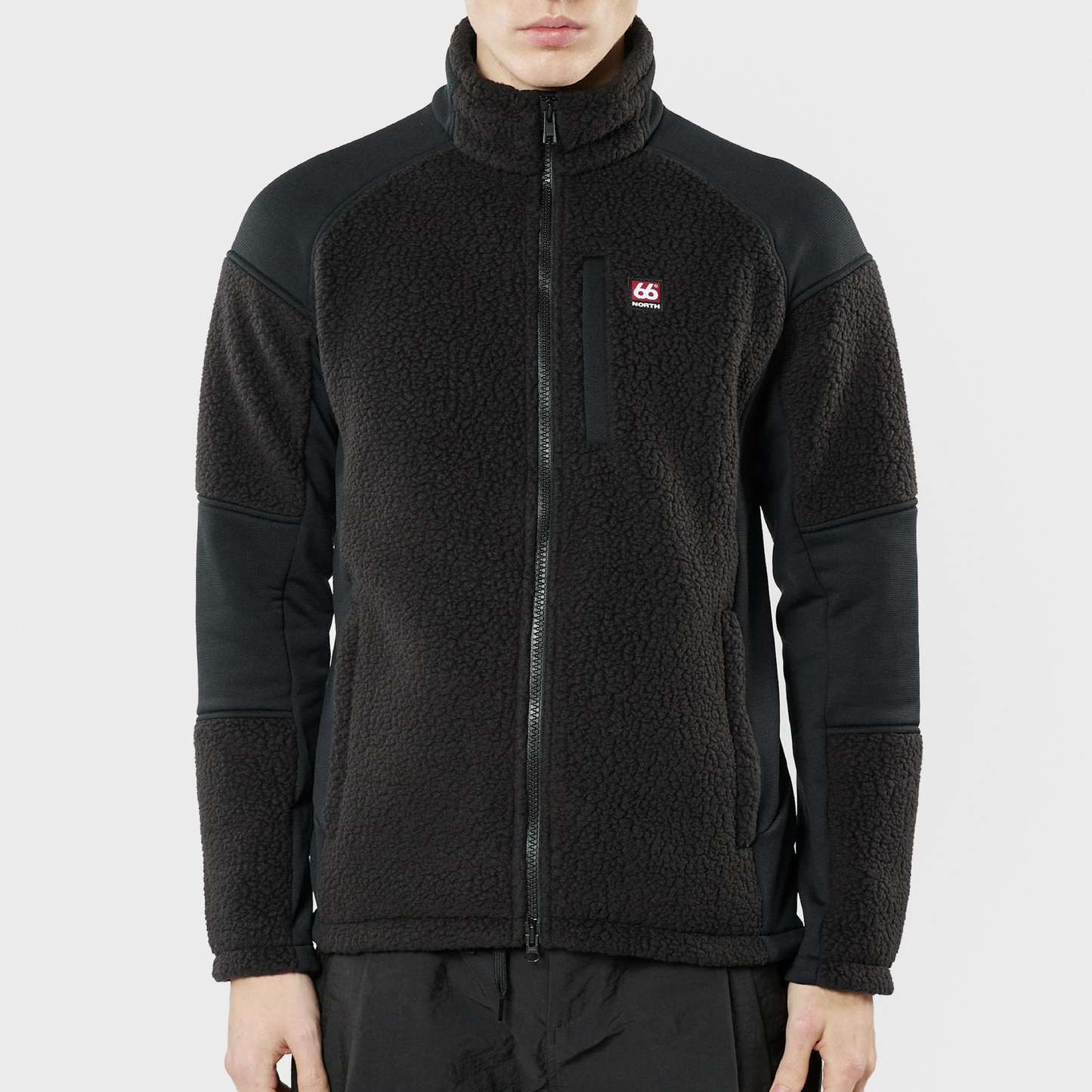 Tindur Technical Shearling Jakke, Sort