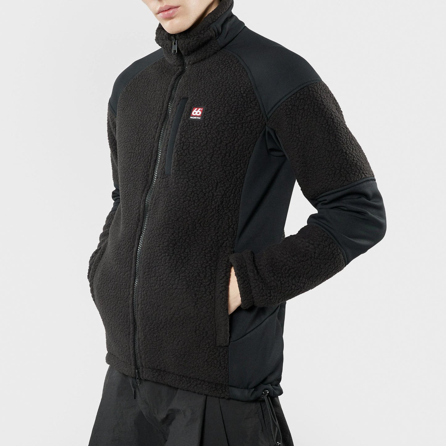 Tindur Technical Shearling Jakke, Sort