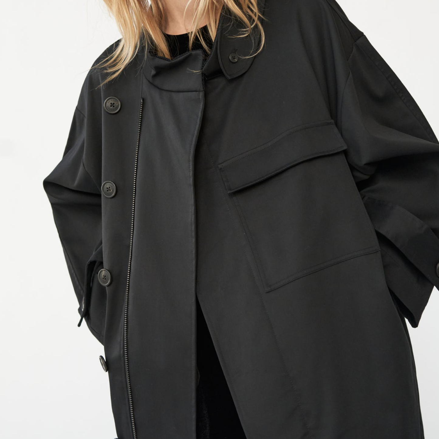Water Resistant Coat, Black