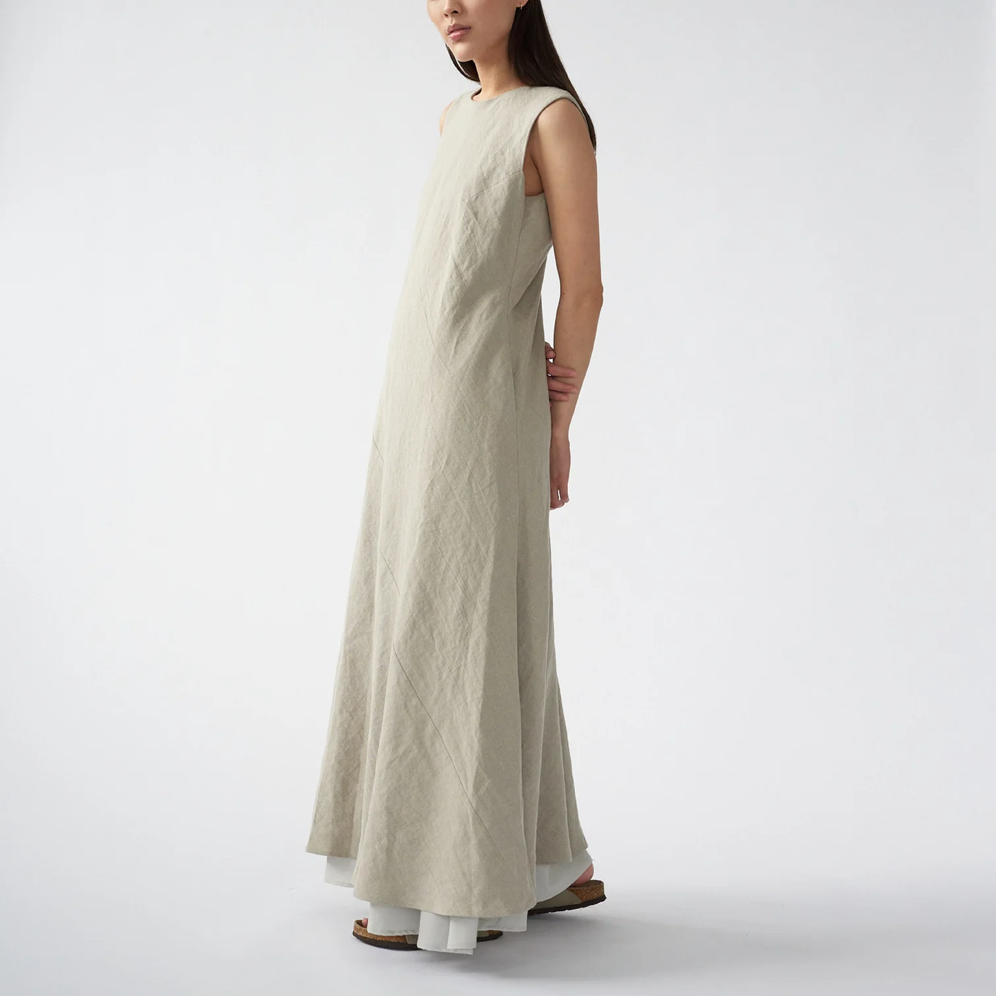 Linen Maxi Dress, Nature