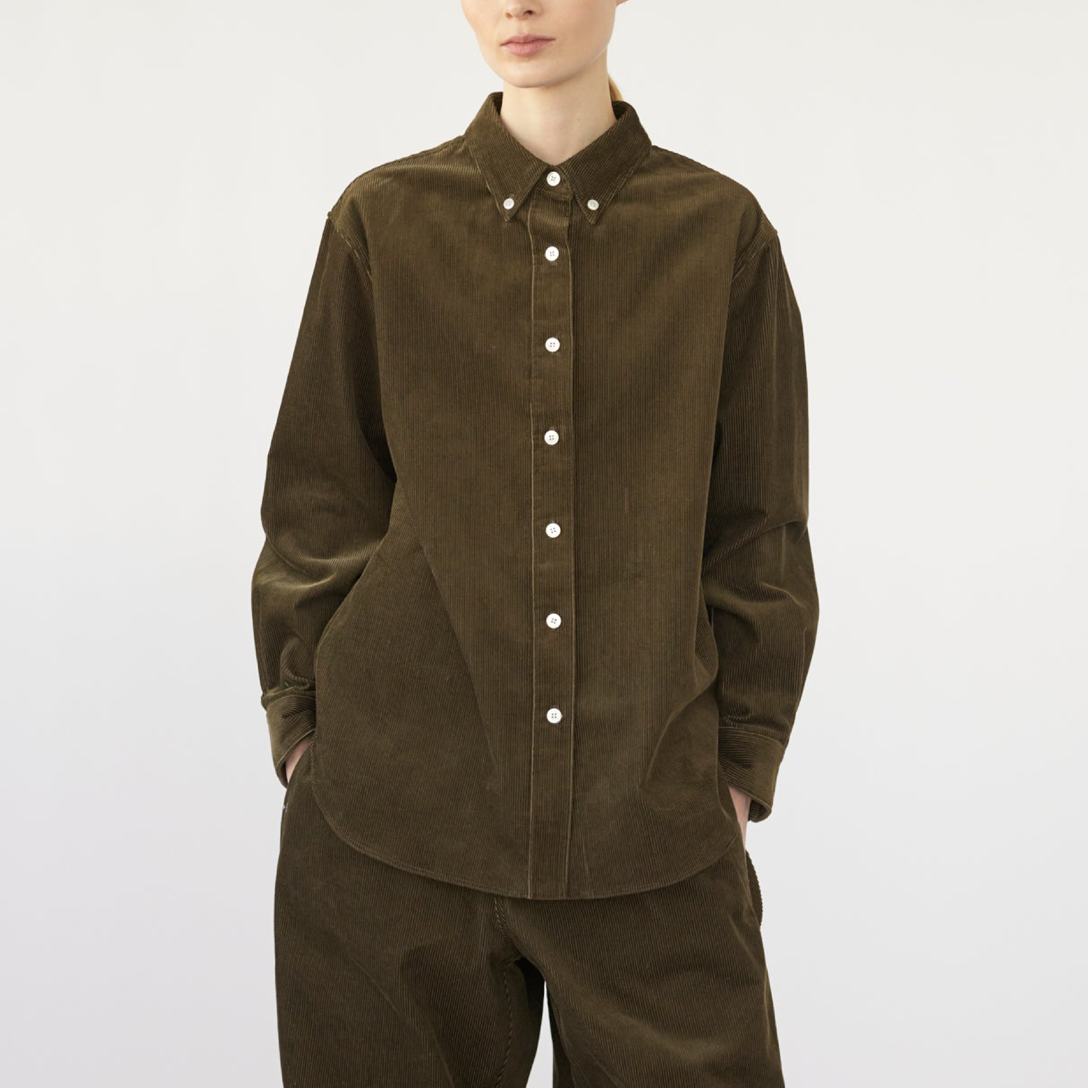 Baby Corduroy Shirt, Olive
