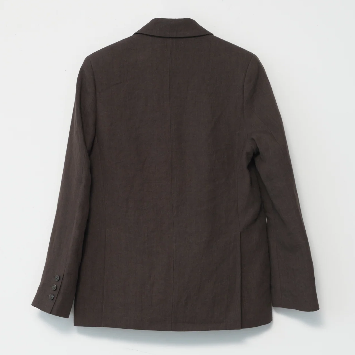 Linen Straight Blazer, Brown