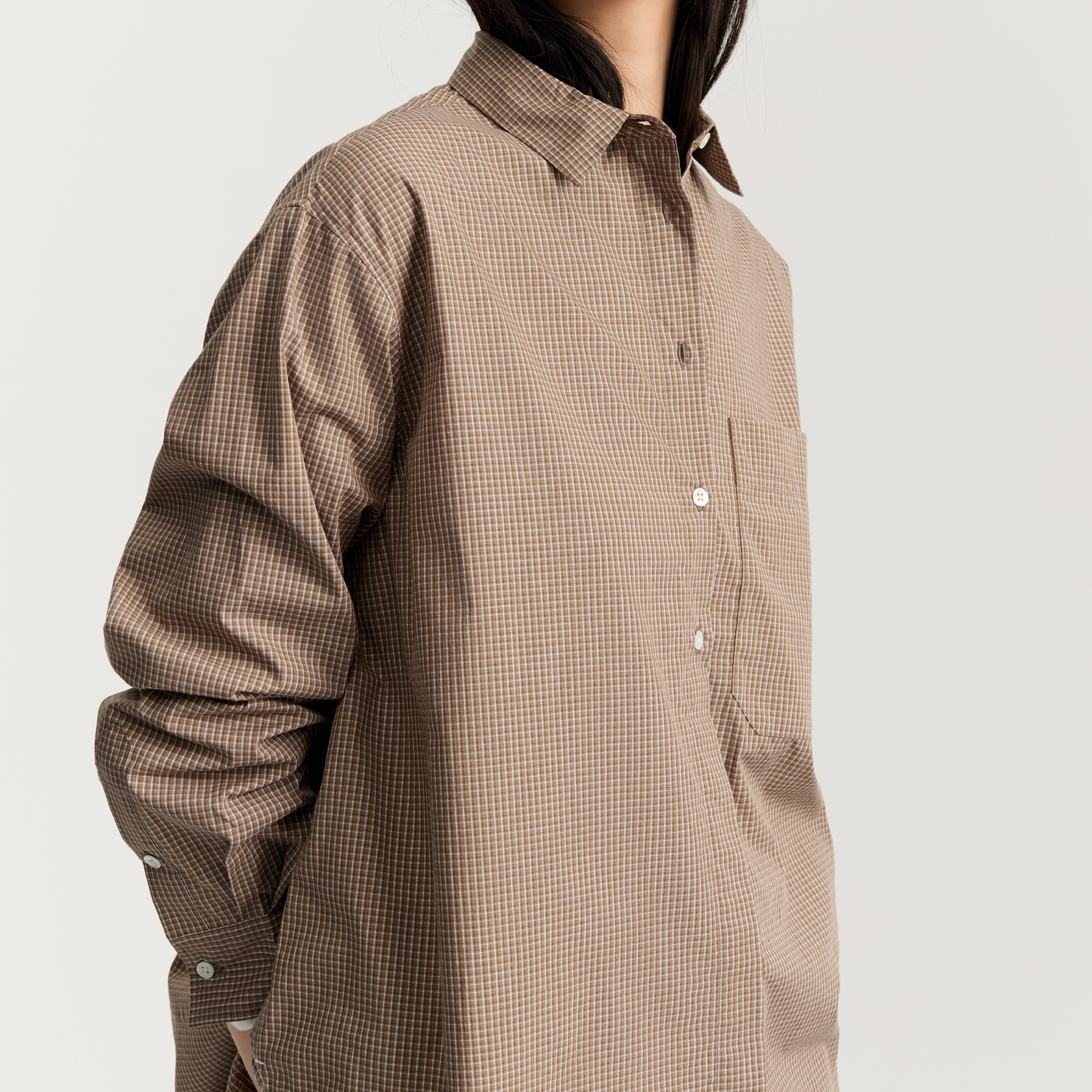 Lynette Shirt Check, Mix Fossil