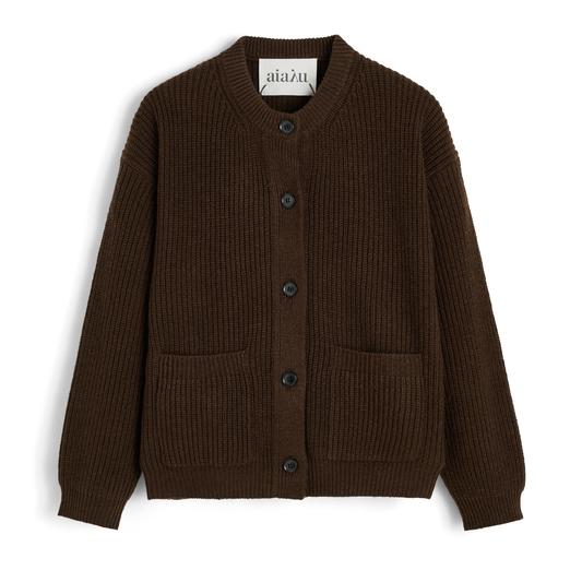 Bine Cardigan, Dark Brown
