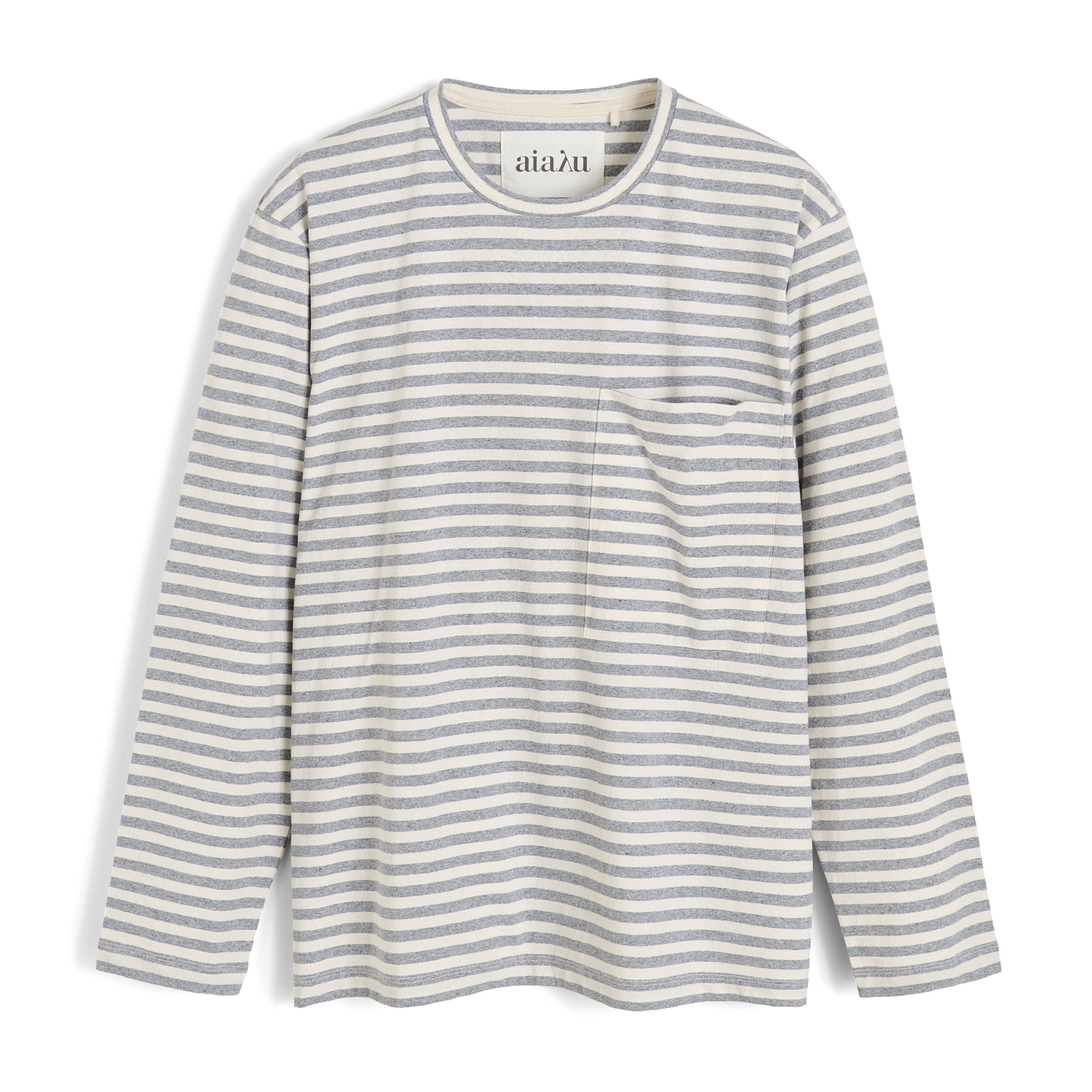Circular Long Sleeve Melange, Mix Grey Melange