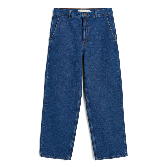 Carlo Midwaist Wide Jeans, Mid Blue