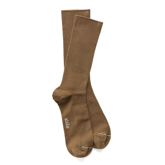 Cotton Rib Socks, Chestnut