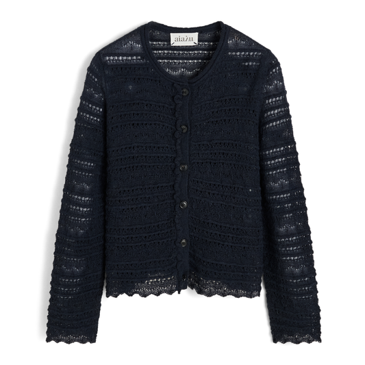 Mateo Cardigan, Black Navy