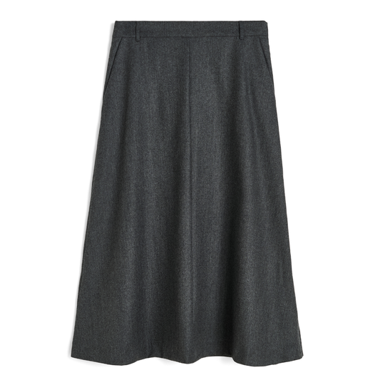Stella Skirt Fine Wool, Dark Grey