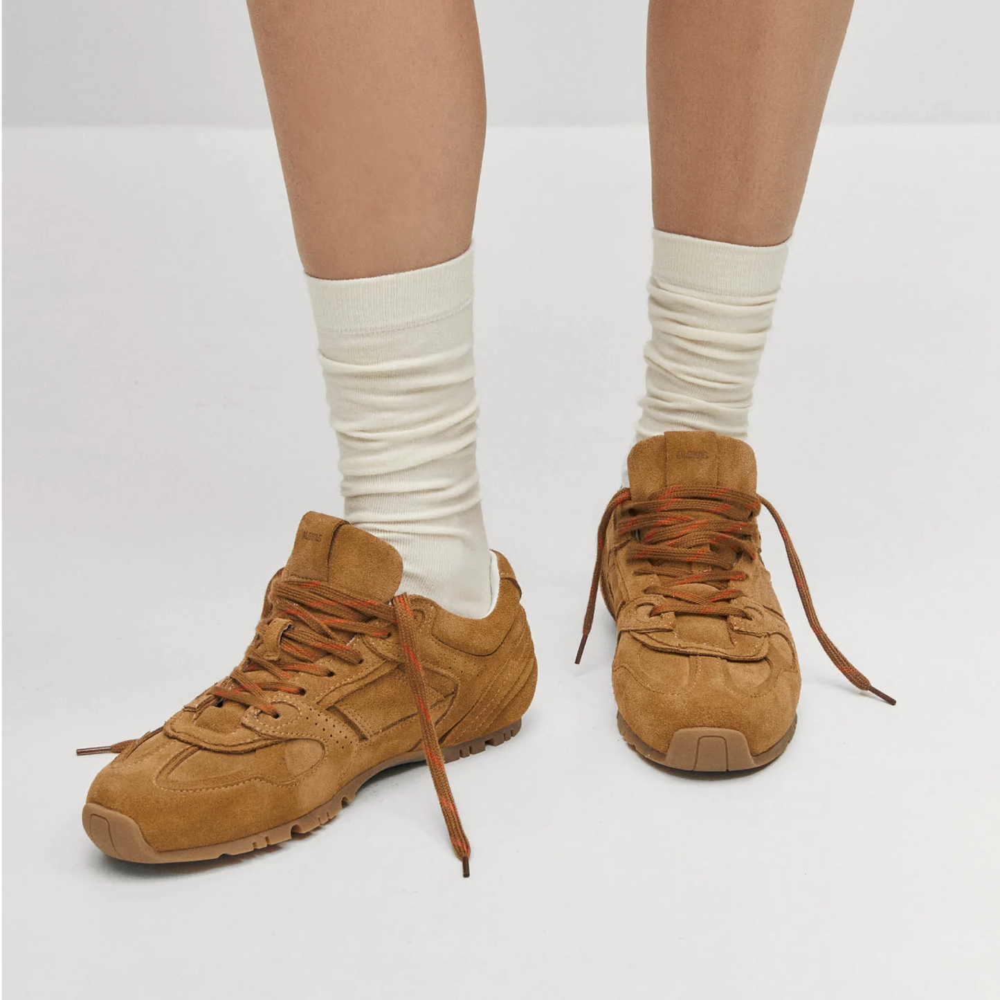 Tb. 56 Leather Sneakers, Suede Tan