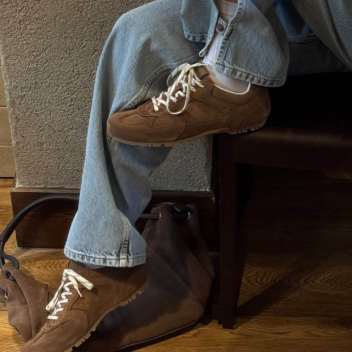 Tb. 56 Leather Sneakers, Suede Brown