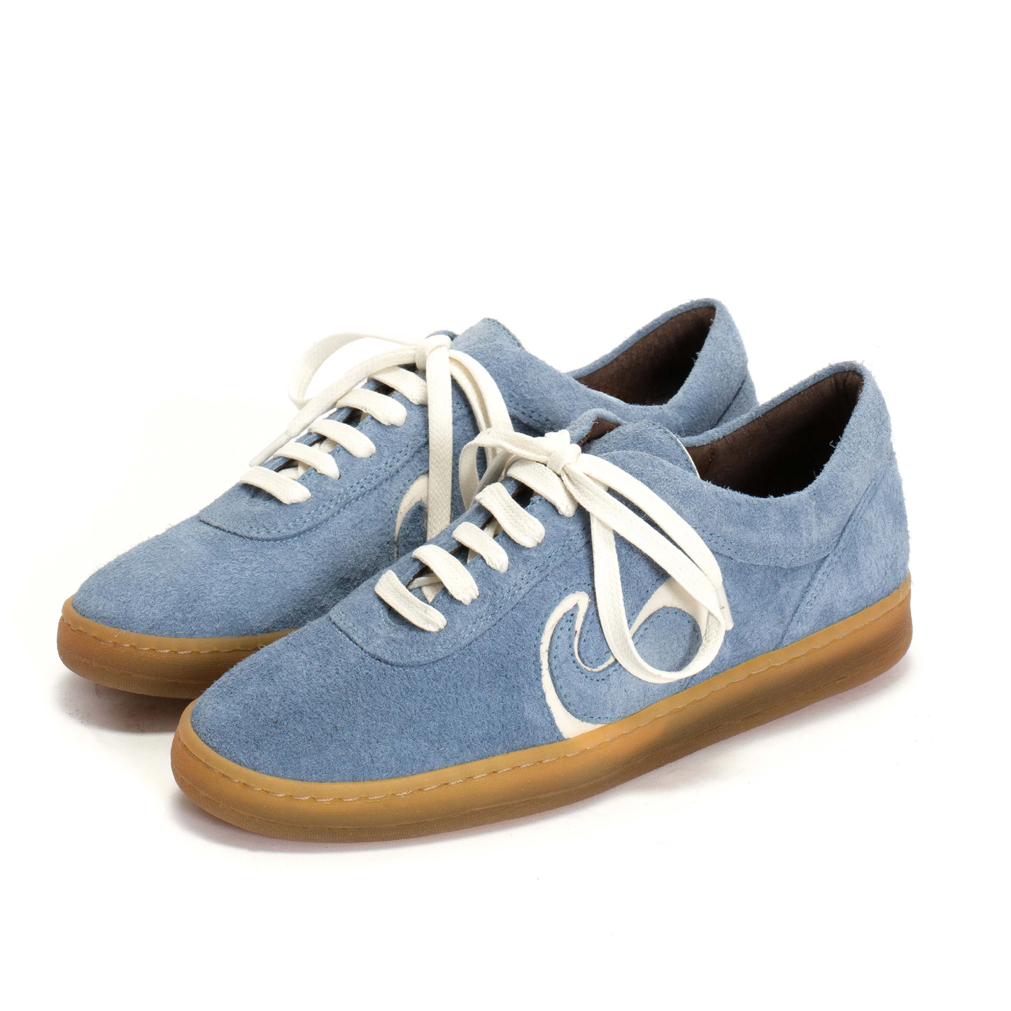 Blaire Plushed Calf Suede Sneakers, Denim Blue