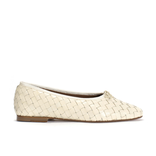 Sacha Ballerina Shiny Lamb, White Sand