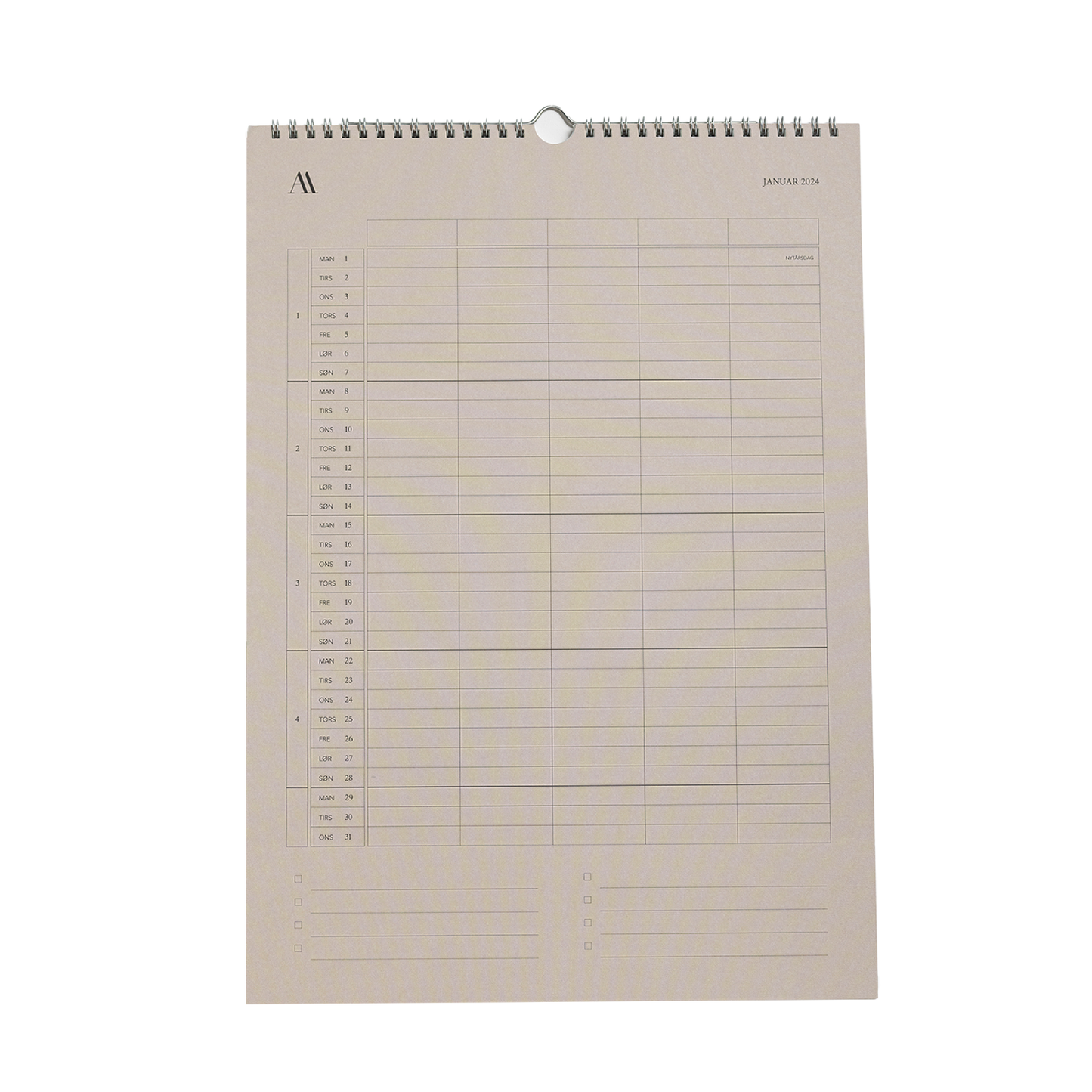 Vægkalender, 2024