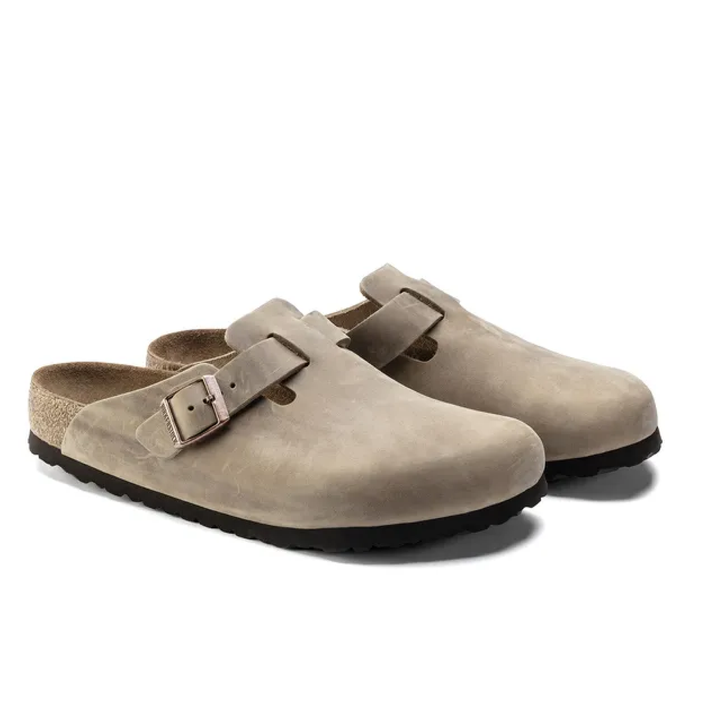 Boston Soft Footbed Natural Leather Oiled Slippers, Tobacco Brown