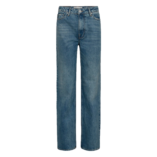 Brown Straight Jeans, Wash Long Beach