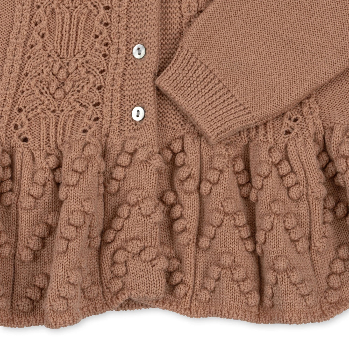 Cabby Frill Cardigan, Maple Sugar