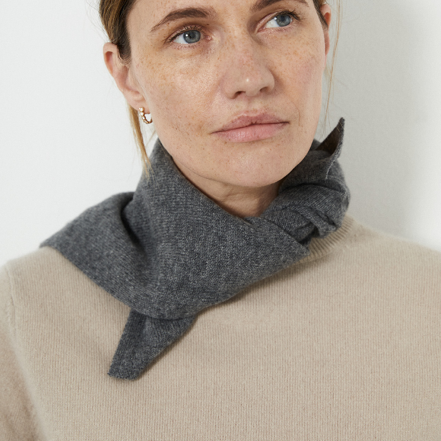 Cashmere Scarf, Heather Grey
