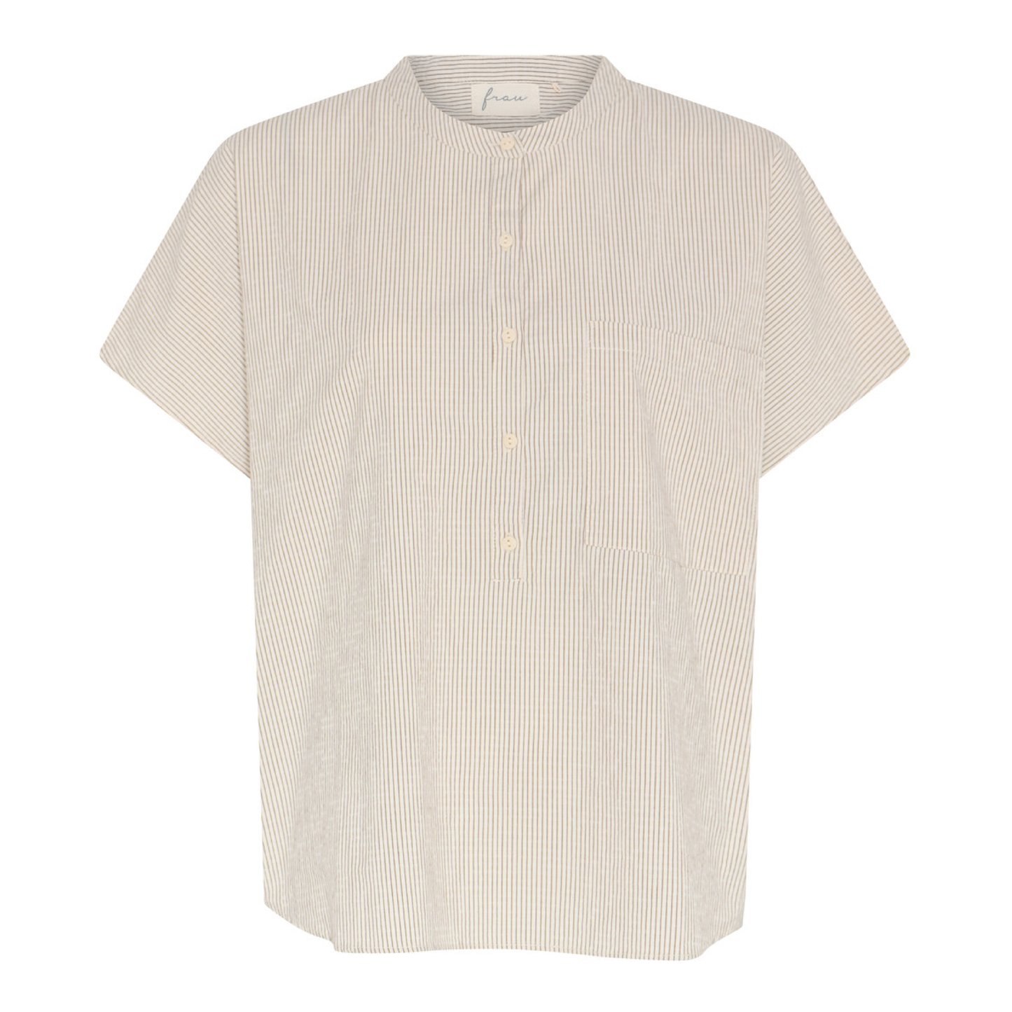 Colombo Top, Tapioca Coffee Stripe