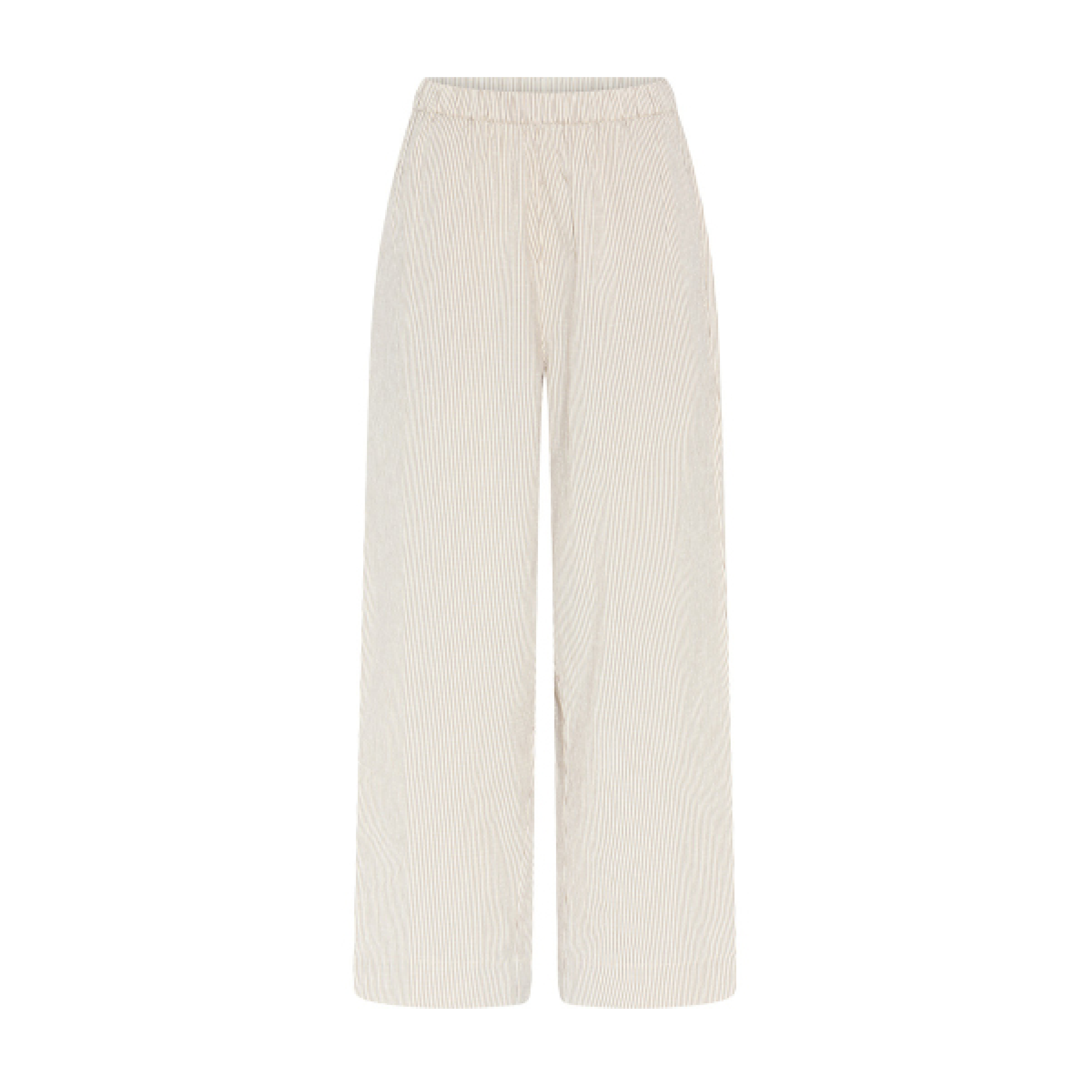 Melbourne Ankle Pant, Tapioca Coffee Stripe