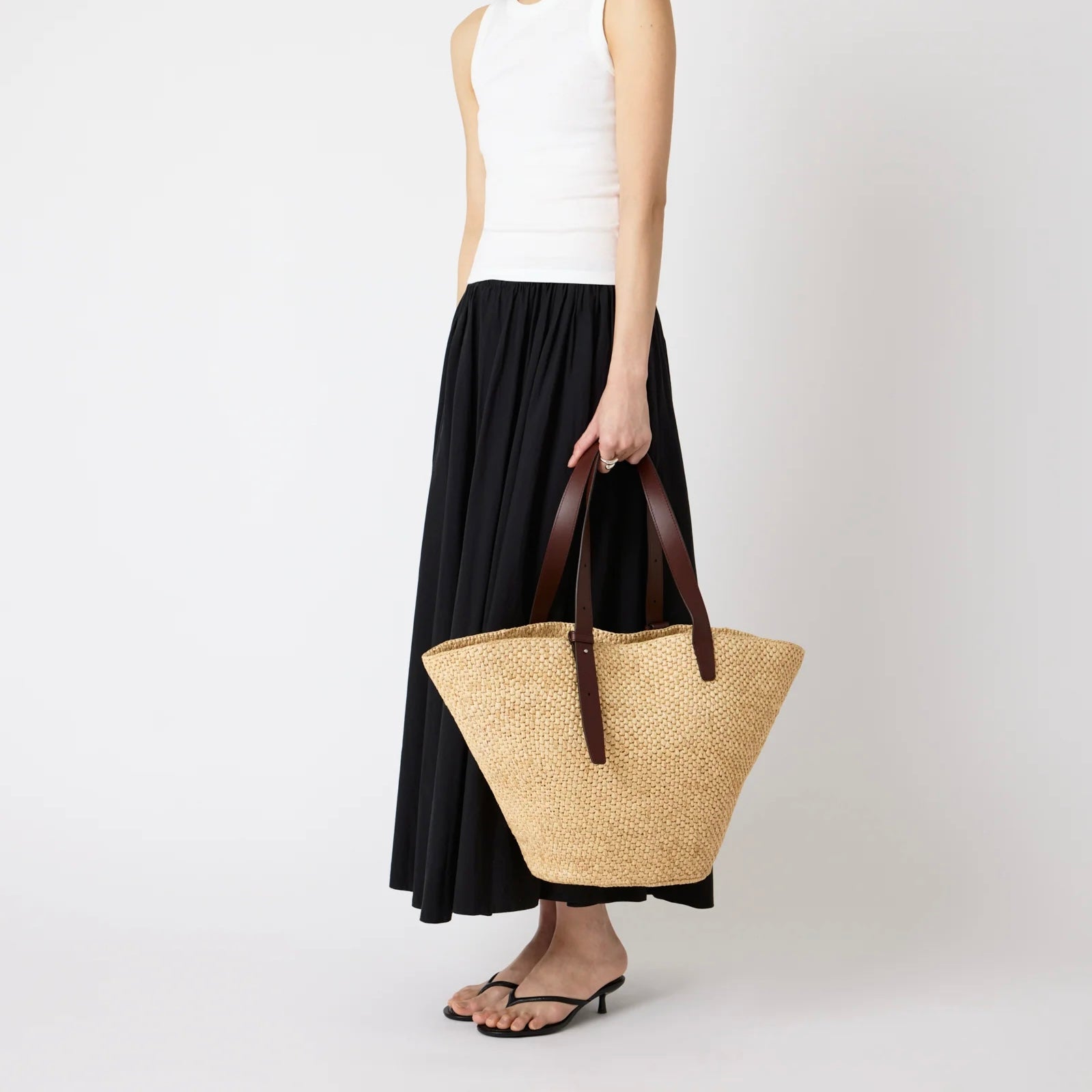 The Bianca Raffia Bag Large, Natural
