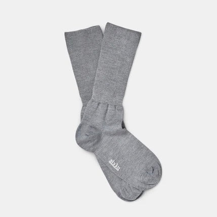 Silk Socks, Grey Melange