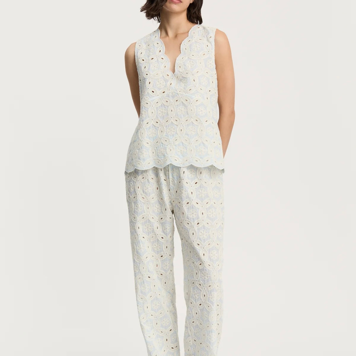 Himani Top Embroidery, Blue Eyes