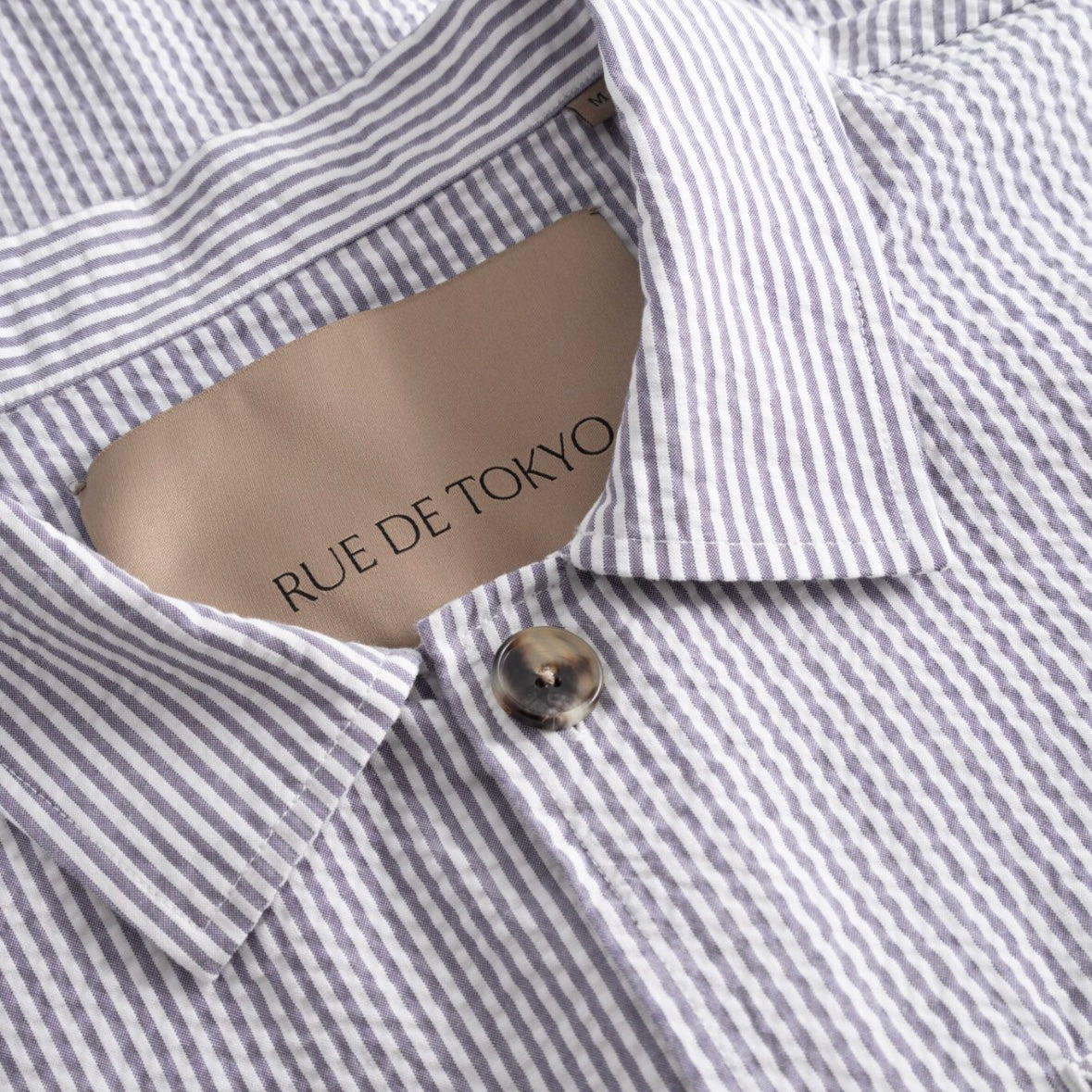 Cameron Heavy Seersucker Stripe, Faded Blue Stripe