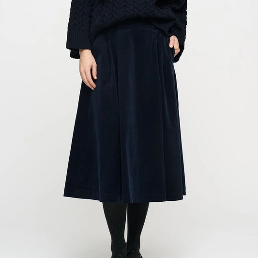 Poem Skirt Corduroy, Dark Navy
