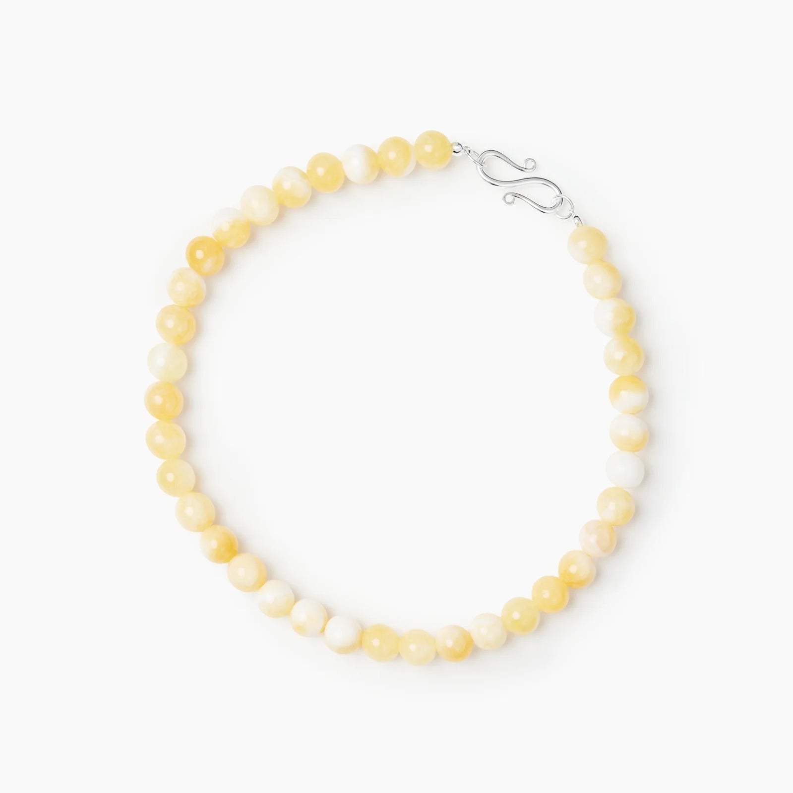 The Mary Necklace, Beige Topaz Jade