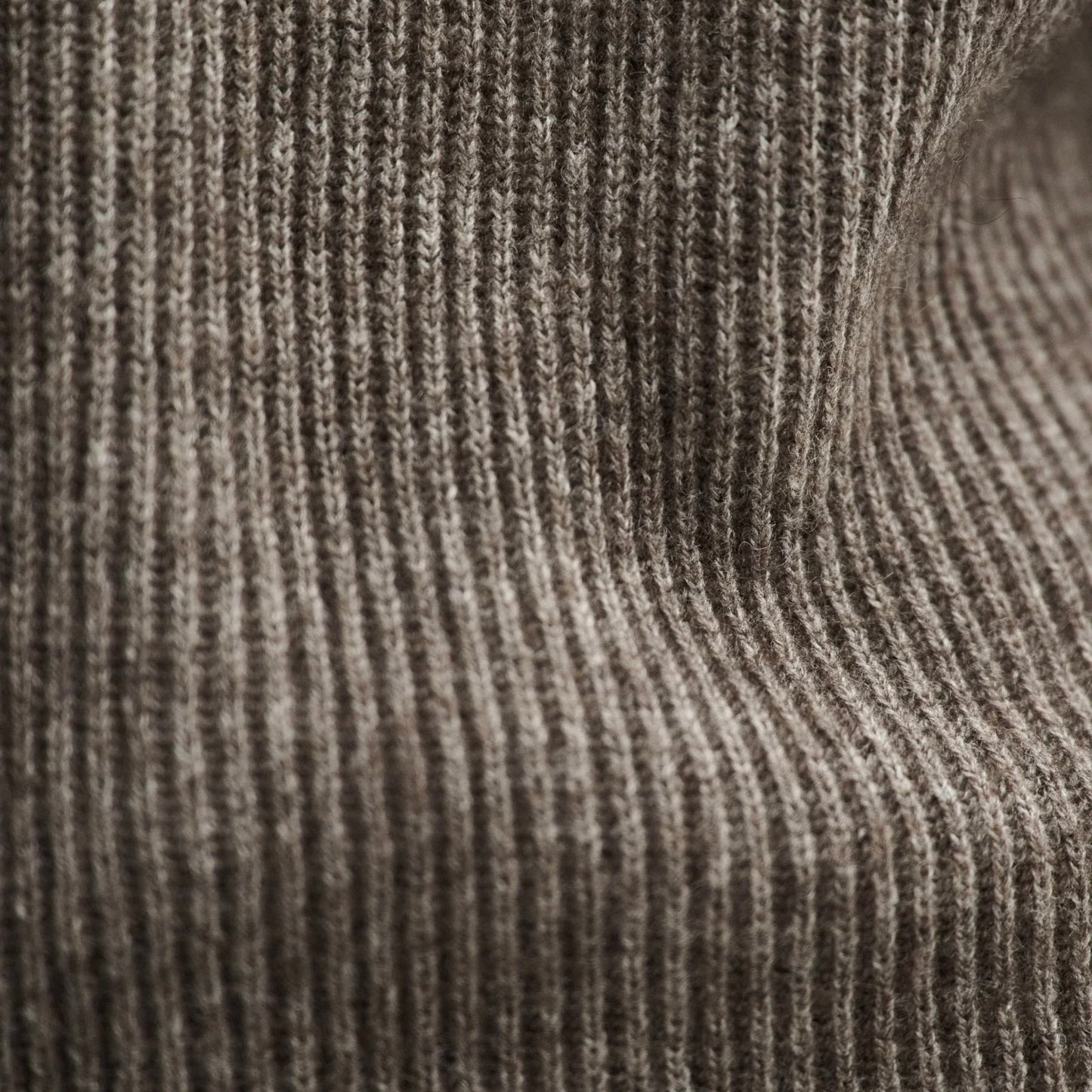 Kiera Silk Yak Strikvest, Brown Melange