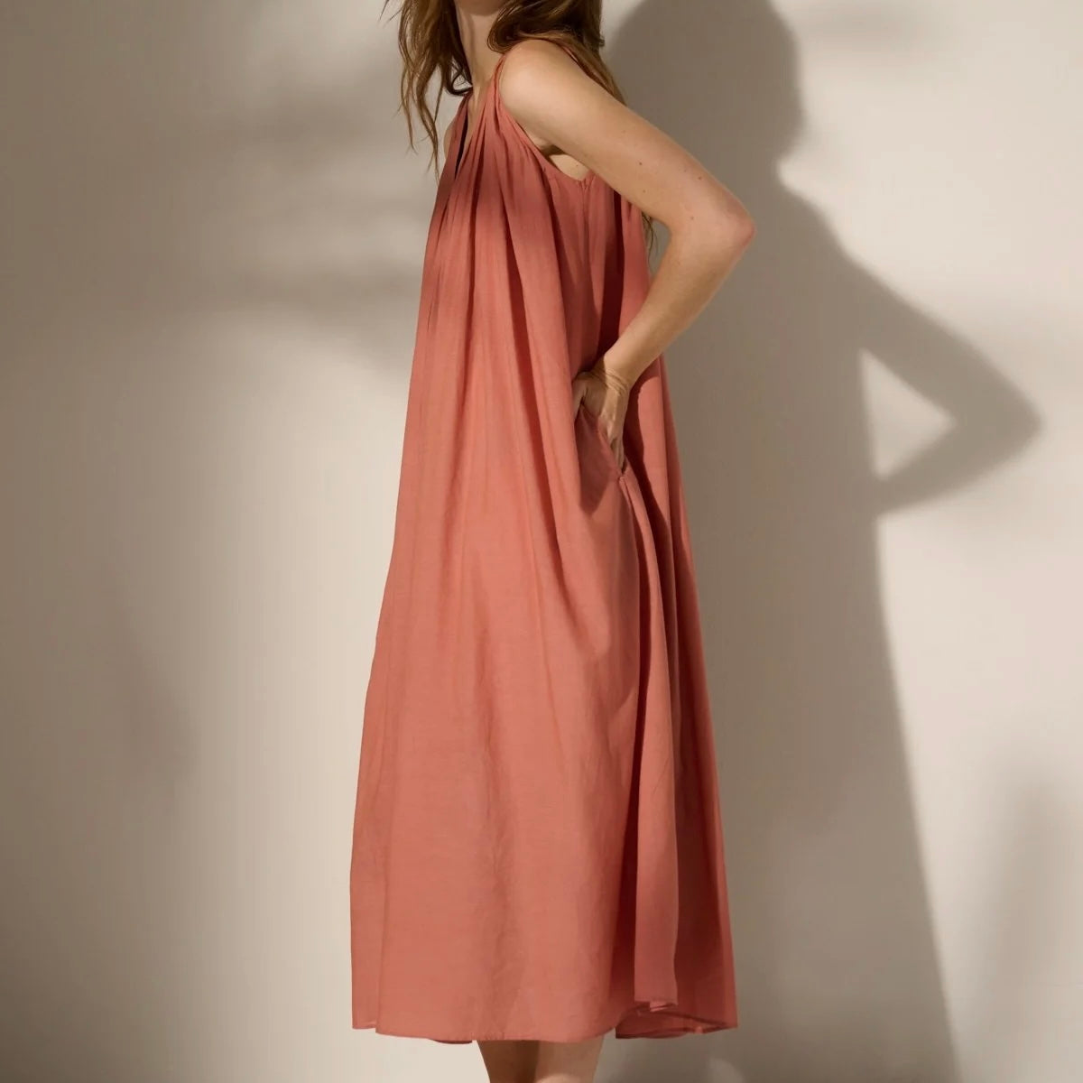 Velina Dress, Dusty Coral