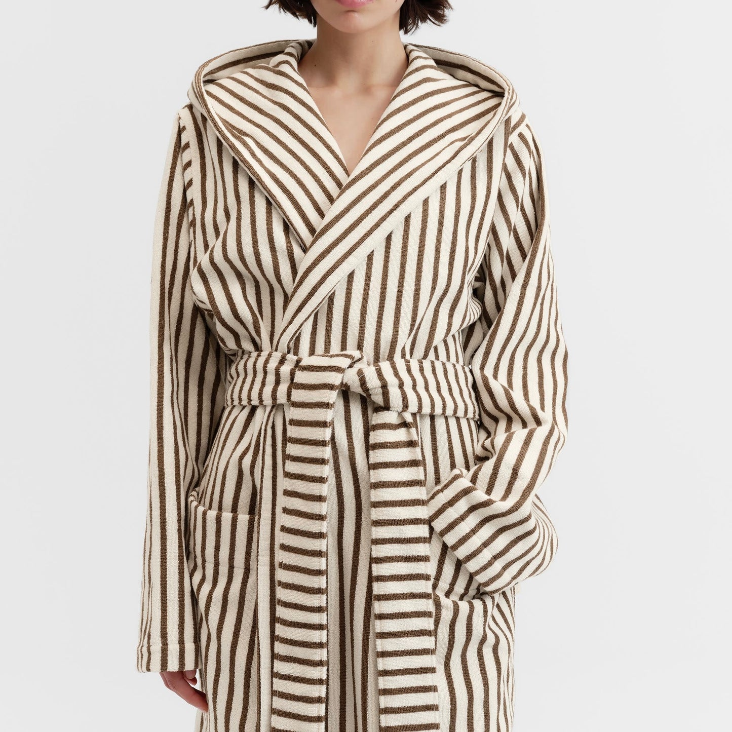 Hooded Bathrobe, Kodiak Stripes