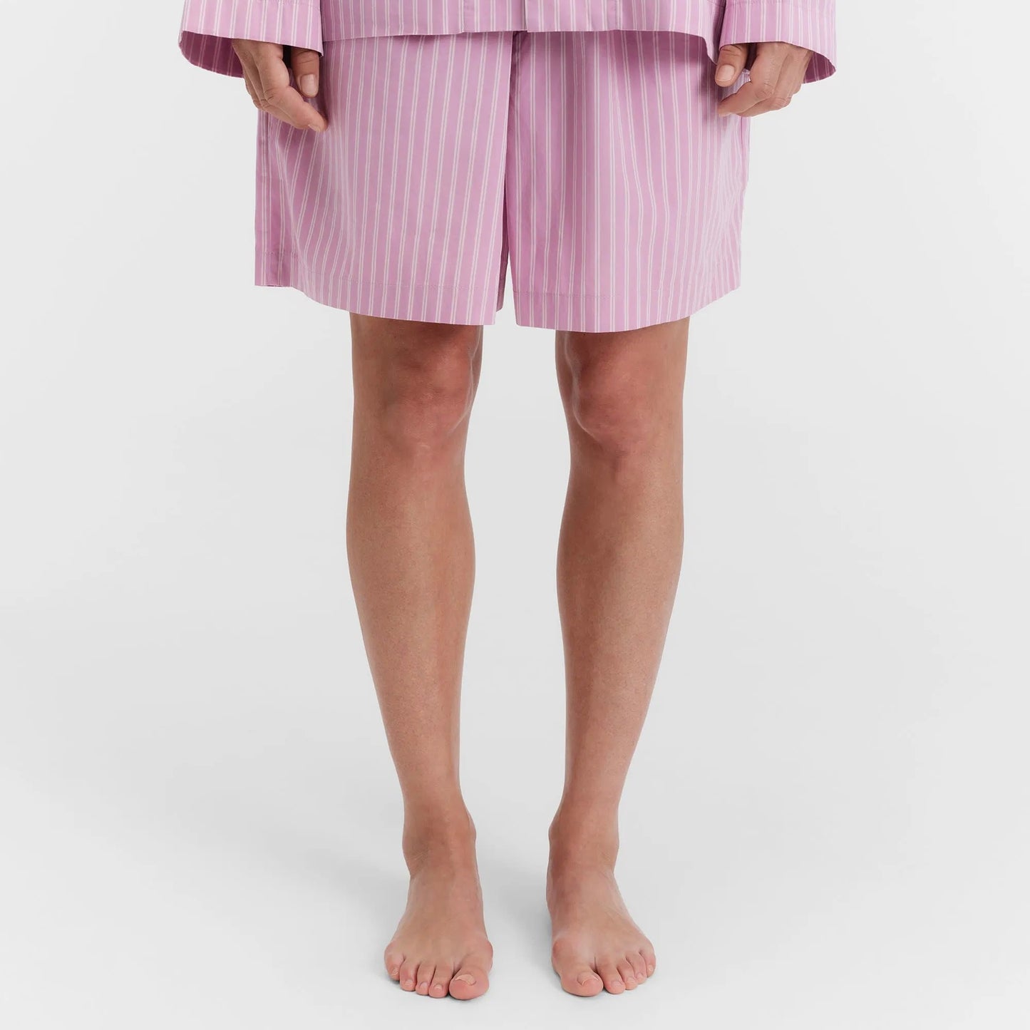 Poplin Shorts, Purple Pink Stripes