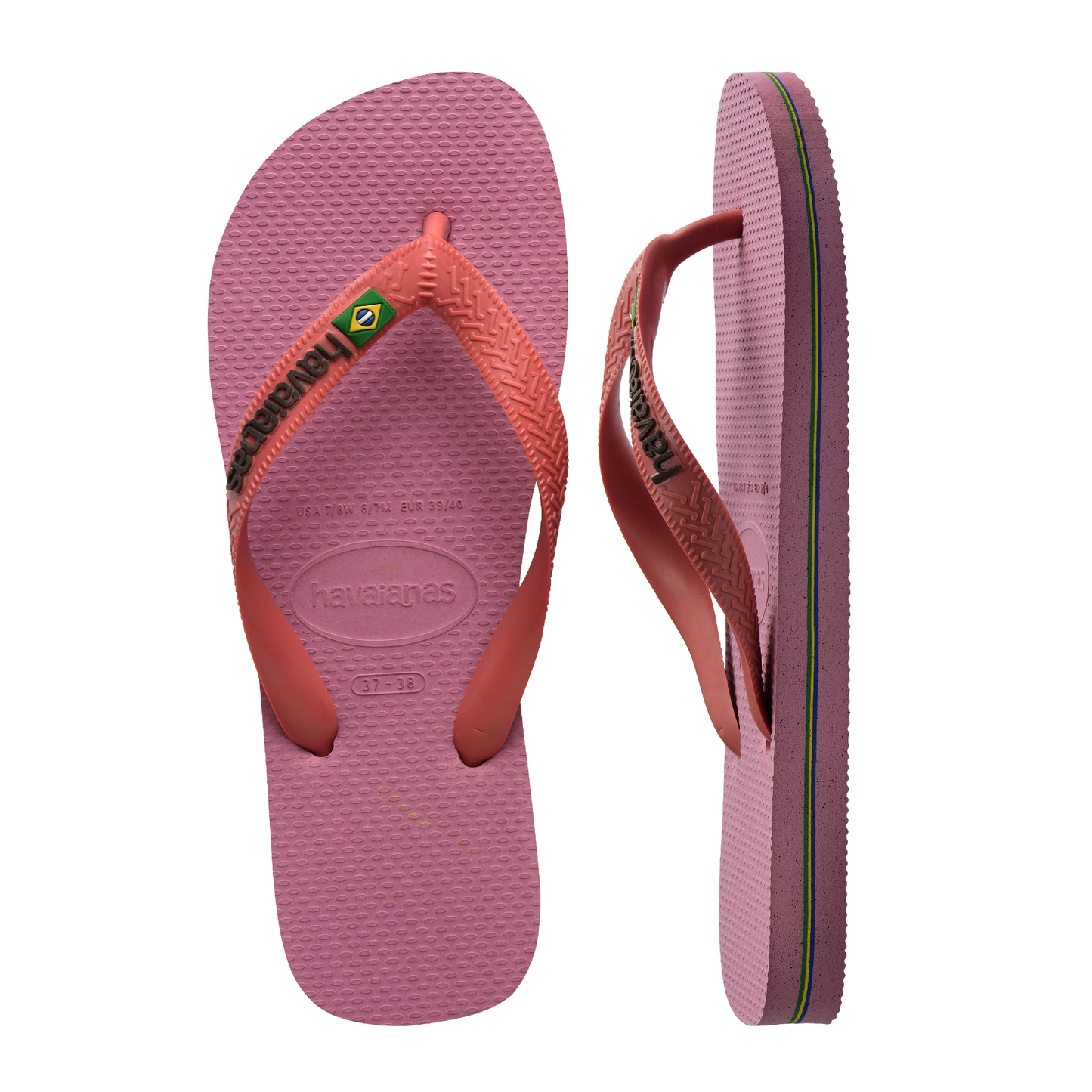 Slippers Brasil Logo, Chiffon Rose