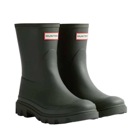 Unisex Downpour Short Boot, Dark Olive