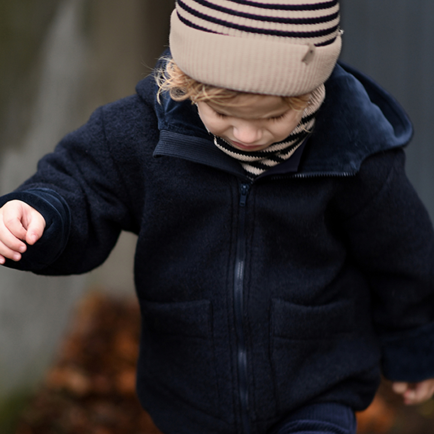 Halsedisse Striped Wool Knit, Navy