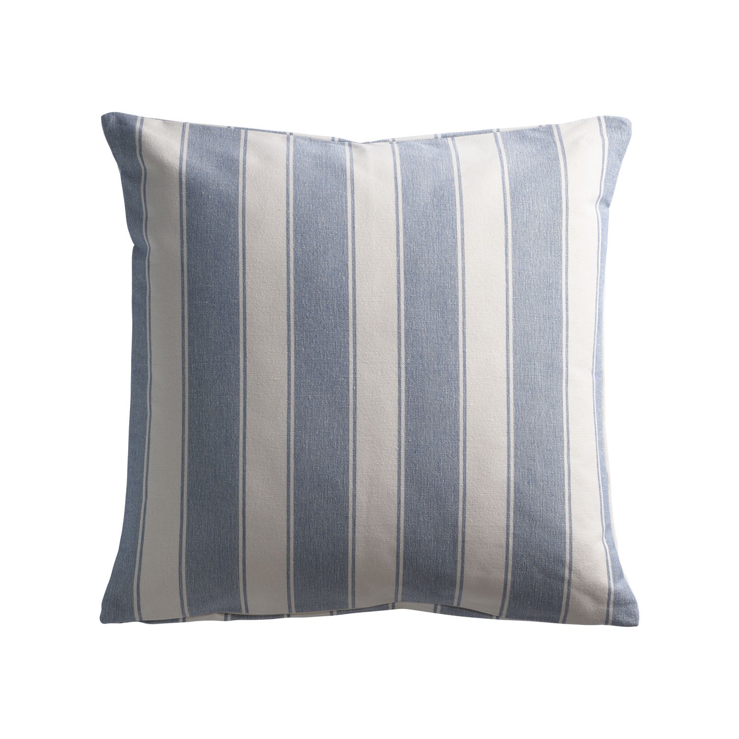 Stor Pude, Denim Blå/Hvid Stribet (60x60)