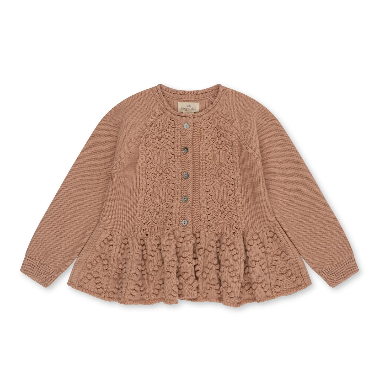 Cabby Frill Cardigan, Maple Sugar