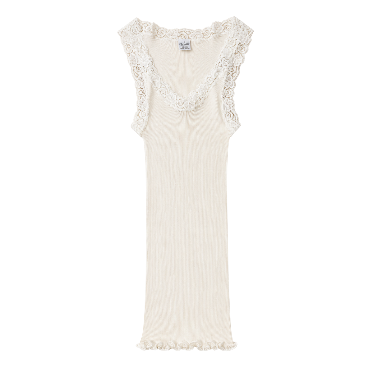 Uld & Silke Tank Rib Top M. Blonder, Ivory 3410