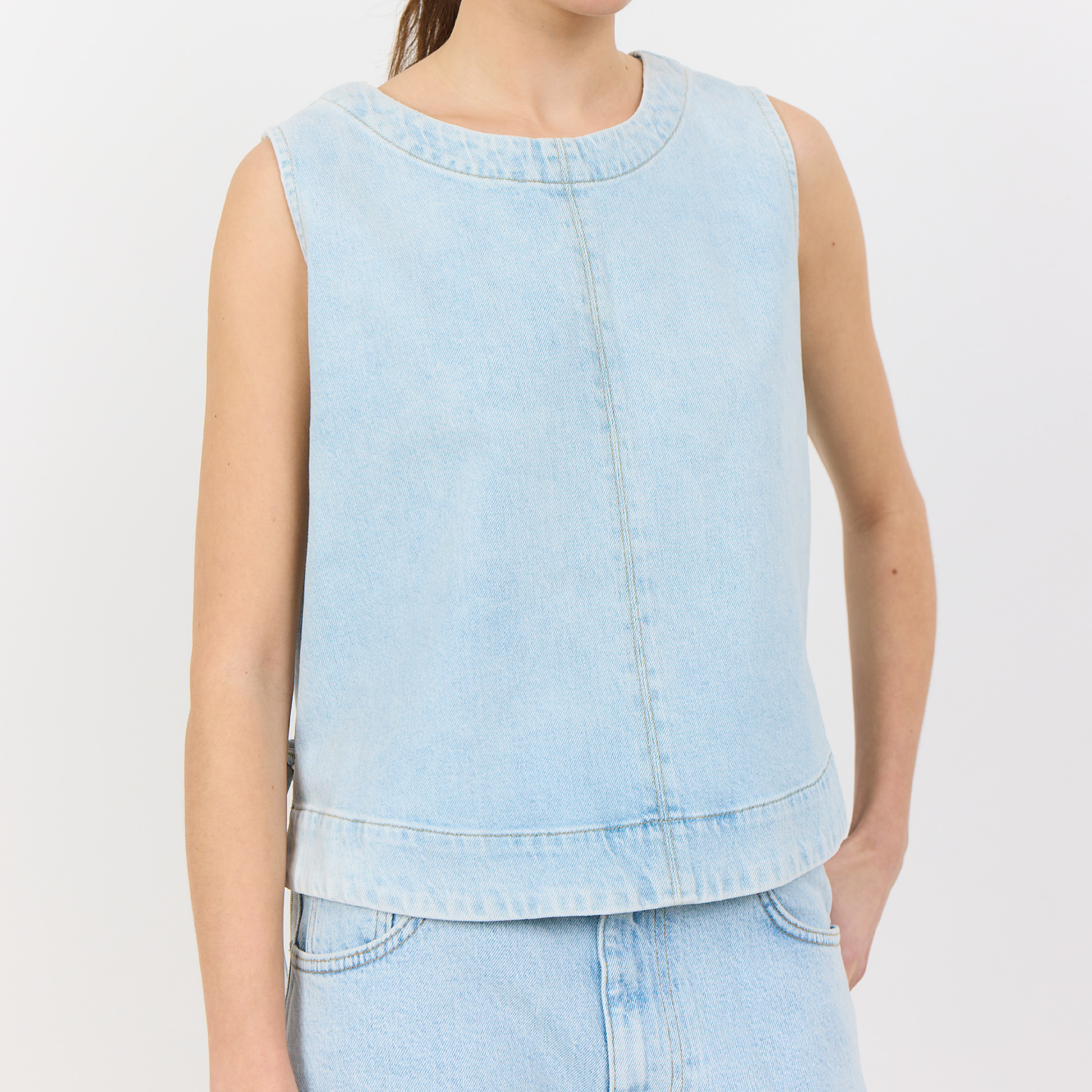 Kosa 9 Top, Breezy Blue Denim