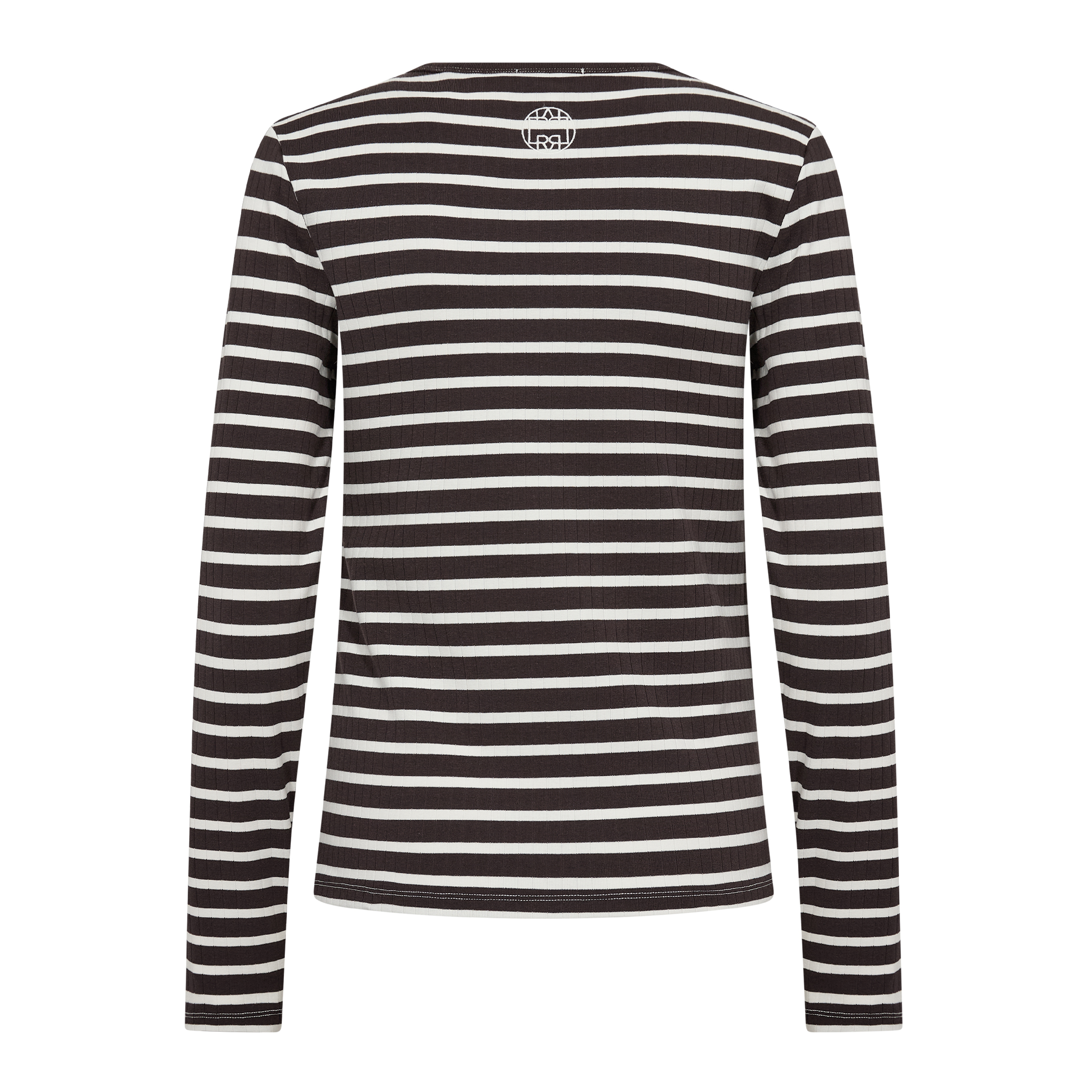 Neddie 2 Bluse, After Dark Brown/Off White