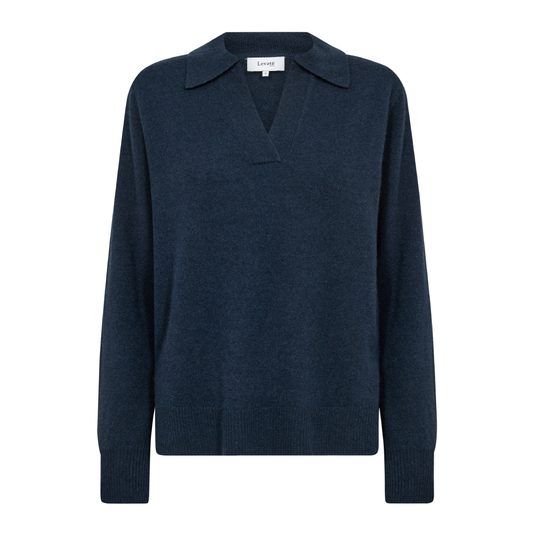 Eloise 5 Cashmere Strik, Mørkeblå