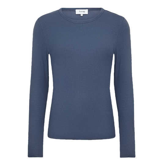 Ika 4 Langærmet Bluse, Blå