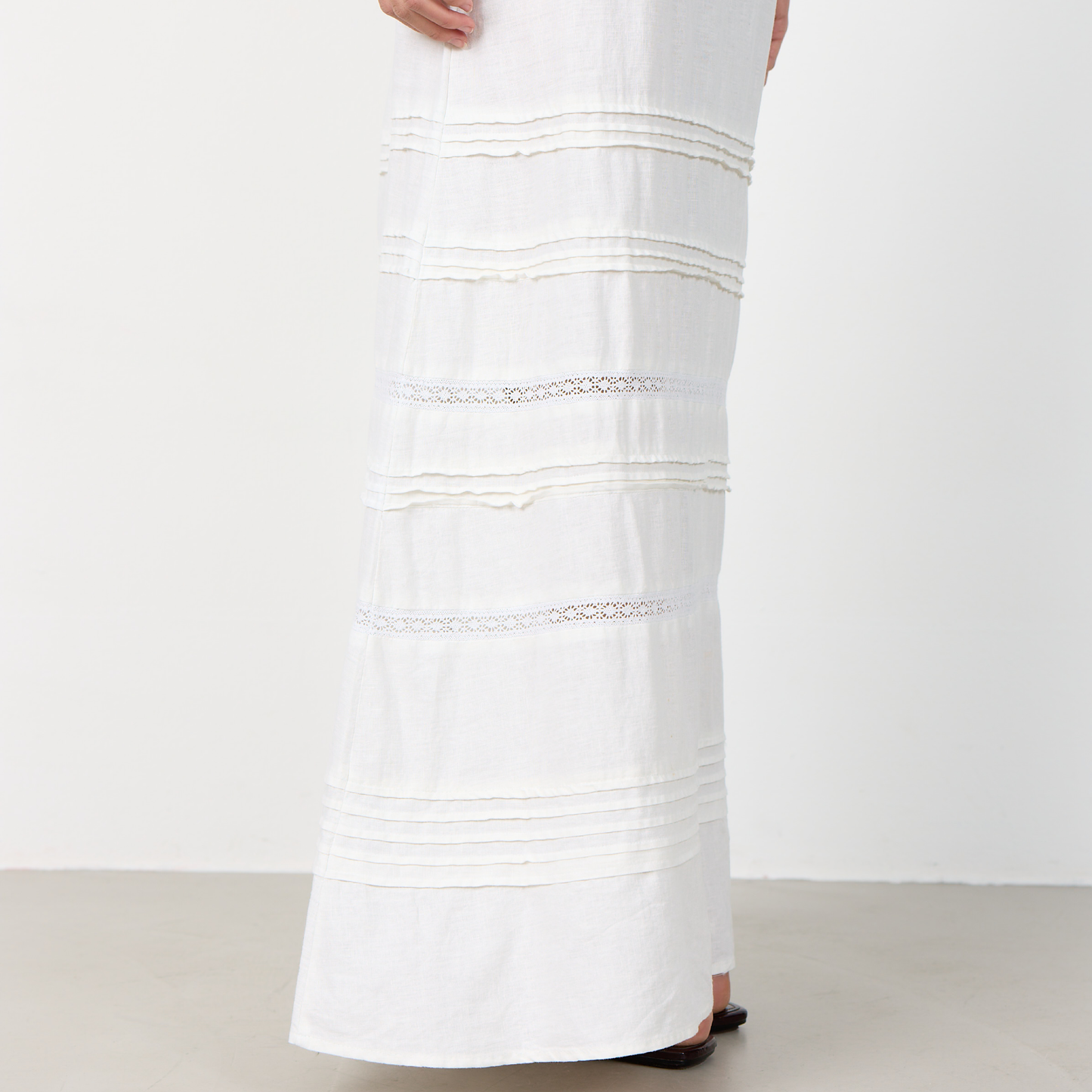 Naja 65 Nederdel I Hør, Hvid