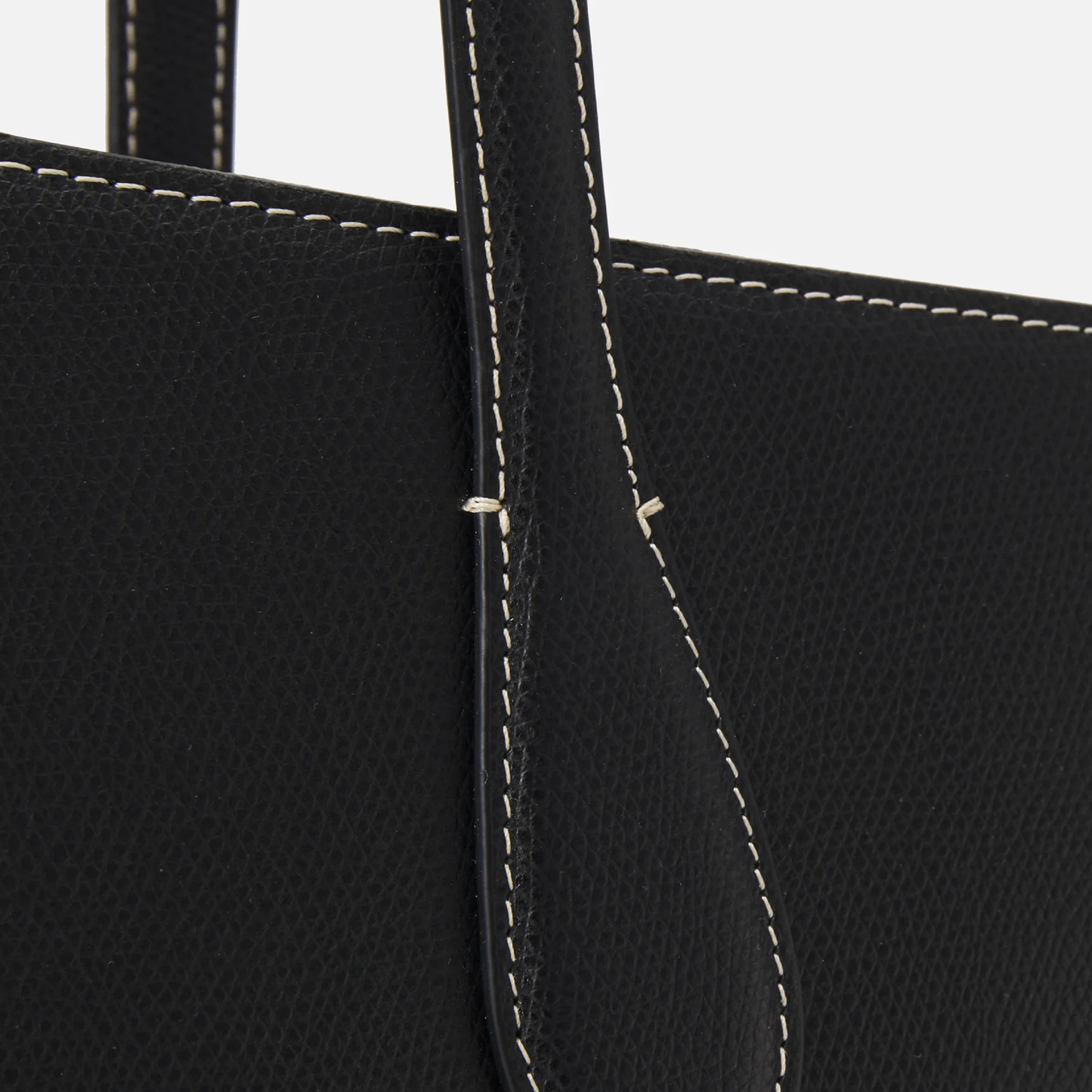 Open Tulip Tote Large, Black Grained
