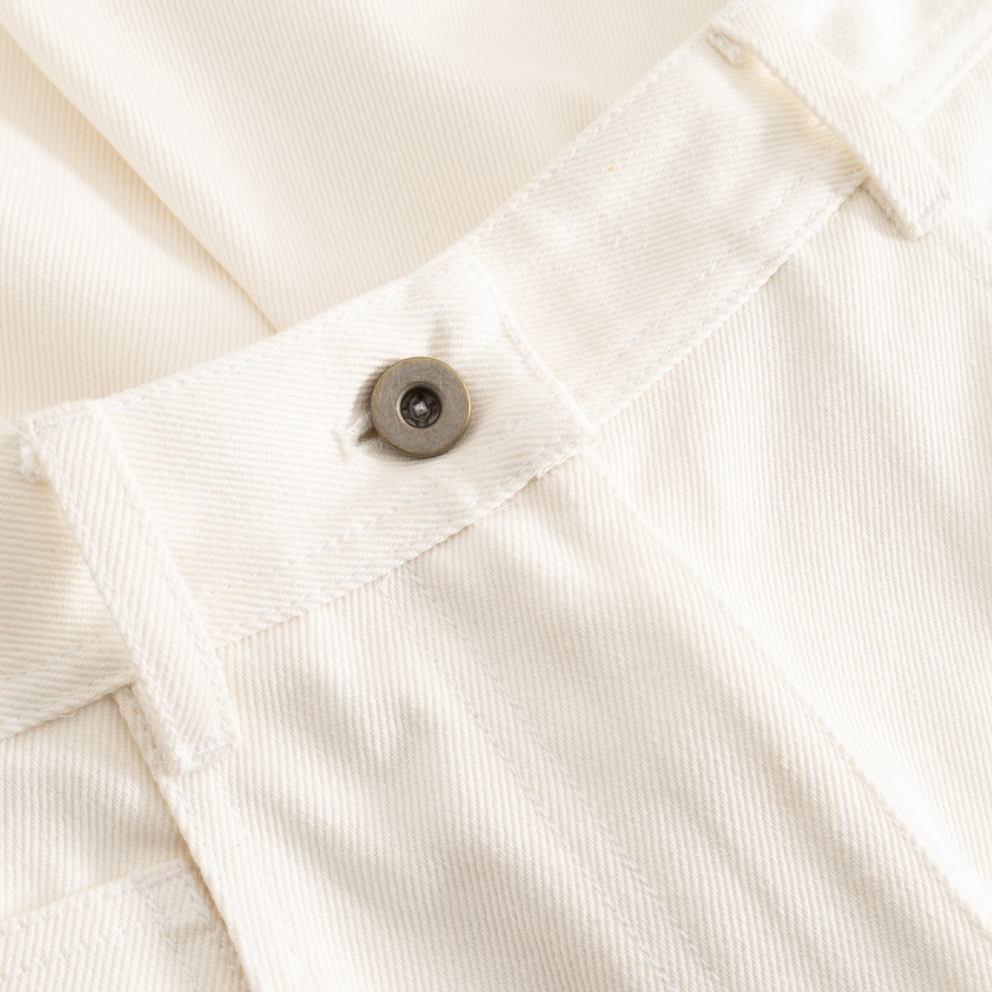 Pella White Denim Jeans, Ivory