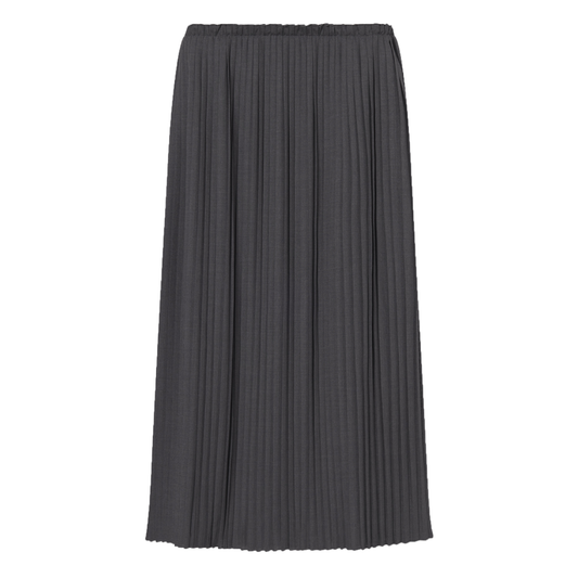 Nadja-Atelier Small Plissé Nederdel, Dark Grey Melange